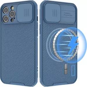 12 프로 맥스 케이스 MagSafe 슬라이드 렌즈 커버가 있는 폰 67인치 블루용 슬림 마그네틱 커버와 호환되는