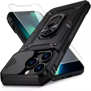 카메라 렌즈 커버가 장착된 13 프로 케이스용 와이컬러 HD 스크린 프로텍터 10피트 밀리터리 등급 낙하