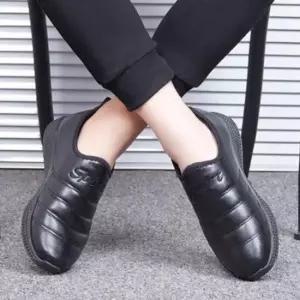 남자방한화 로퍼 남성겨울신발 유광 신발 방한화 털 구두 겨울