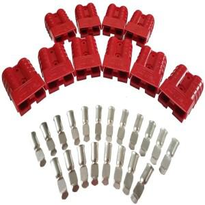 자동차 오토바이 복구 윈치 트레일러용 배터리 커넥터, 빠른 연결 플러그, 10 팩, 12-24V, 50A, 50Amp