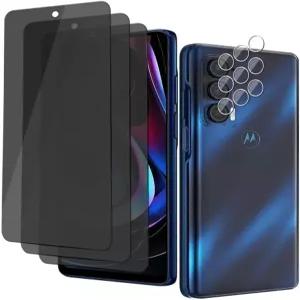 모토로라 엣지 2021 5G UW 2021용 UZW 33 3팩 프라이버시 스크린 프로텍터 카메라 렌즈 포함 안티 스파이