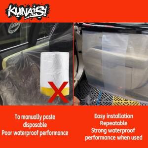 2차량용 도어 방수 커버 세트, 자동차 햇빛 차단 필름 설치 재사용 가능한 소재, 태양광
