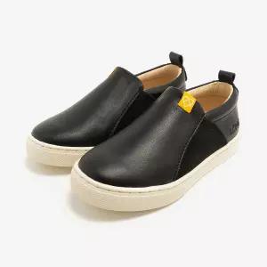 롬크 키즈수제화 가죽슬립온 자르비 블랙 - BLACK