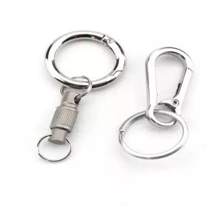 Ymacfmo 티타늄 퀵 릴리스 스위블 키 체인 자동차 오토바이 및 기타 헤비 듀티 분리형 홀더360° 회전를