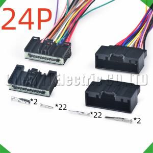 24핀 자동차 커넥터 CD 플레이어 와이어 하네스 플러그 WPT-1440 7287-2047-30 FU2Z-14S411-ALA C-max 포드