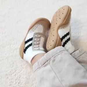 꼬무신 토마스워커 라인블랙 아기신발 - 베이지, 블랙