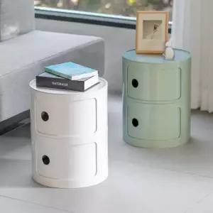 센스 2단 원형 수납장 ABS 선반 서랍 빌리 화장품 정리함