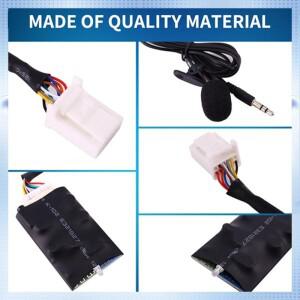 NEW-자동차 라디오 오디오 어댑터 Bluetooth Aux 케이블 마이크 핸즈프리 음악 인터페이스