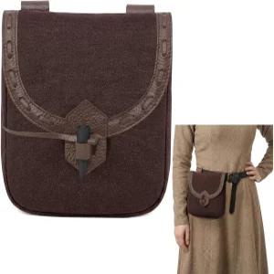 Mythrojan 벨트 파우치 바이킹 캔버스 가방 중세 르네상스 의상 액세서리 LARP 허리 코스프레 코인 지갑