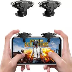 PUBG 모바일 게임 컨트롤러 트리거 업그레이드 버전 이중 민감 조준 및 촬영 키 버튼 모든 스마트폰블랙용