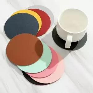 컵받침 가죽 티코스터 컵받침대 찻잔받침