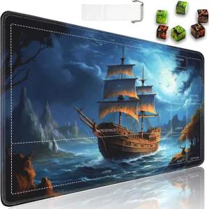 구역이 있는 MTG 플레이매트 스무스 서피스 카드 게임 24 14 보관 가방이 TCG 주사위 6개 매트 마우스