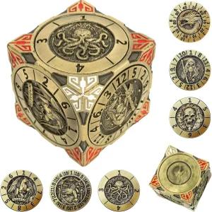 DND 스피너 주사위 7in1 메탈 세트와 3D 릴 드래곤 디자인 던전 앤 드래곤을 위한 독특한 DD 플레이어와