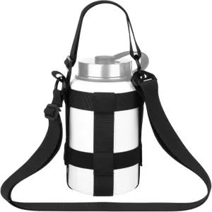 코스모스 물병 홀더 스트랩 손잡이 및 어깨 스트랩이 있는 크로스바디 슬링 걷기 하이킹 캠핑 여행을 위한