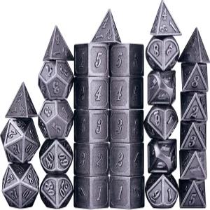 아미븐 확장 메탈 주사위 RPG 세트 던전 앤 드래곤을 위한 31피스 DND 다면체 5e 테이블탑 롤플레잉