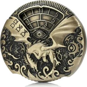 스피너 DND 주사위 DNDND 7in1 메탈 DD 세트와 던전 드래곤 및 테이블탑 게임용 화려한 선물 상자 브라스