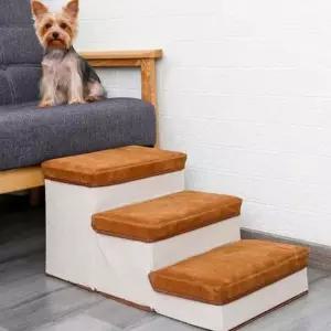 강아지용품 반려동물 논슬립 스텝 3단 수납장 애견쿠션계단