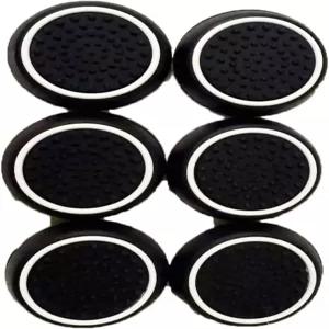 UPONEW 6 PCS 블랙 흰색 컨트롤러 엄지손가락 캡 커버 교체용 실리콘 터치 로커 PS3 PS4 PS5