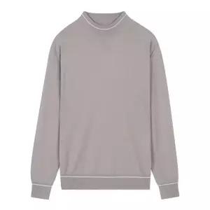 백화점 지이크 캐주얼 캐시미어 혼방 라인트리밍 반폴라 남성 니트 PFUCX8015