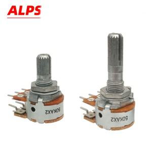 일본 ALPS 오디오 증폭기 볼륨 더블 6 피트 탄소 필름 전위차계 A B 100K 50K 20K