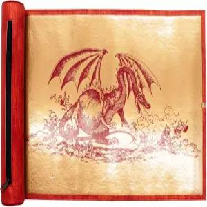 울트라 프로 던전 앤 드래곤 50주년 기념 주사위 스크롤 매트 내구성 있는 보관함 컴팩트 홀더 RPG 게임