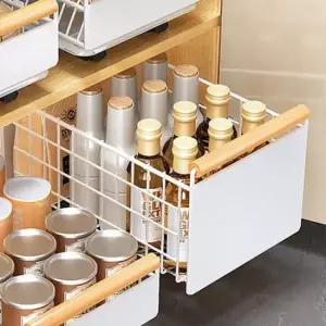 슬라이딩속서랍 양념통 정리 슬라이딩 레일 선반 인출식 이너서랍