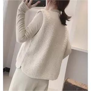 여자 플리스 이너용 뽀글이 퍼 모던 베스트 조끼 수면조끼 양털후리스