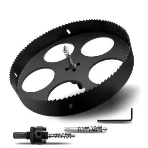 846 ？ 215mm 헤비 듀티 Arbor HSS 바이메탈 홀 커터 드릴 비트가 있는 나무 콘홀 보드 플라스틱 건식 벽체