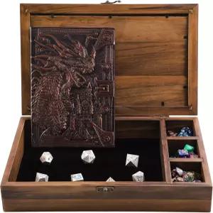 롤링 앤 스토리지 오거나이저 RPG 테이블 게임용 주사위 트레이 던전 드래곤 플레이어 또는 금속 다면체