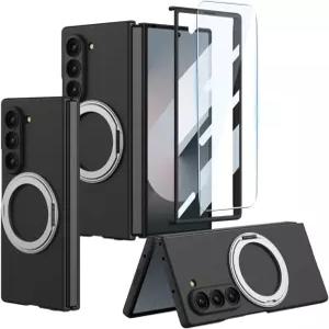 보이지 않는 킥스탠드 홀더와 전면 스크린 프로텍터가 있는 삼성 갤럭시 Z 폴드 6용 TOPSEM 마그네틱