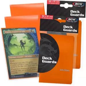 BCW 덱 가드 더블 매트 오렌지 카드 슬리브 무산 아카이브 안전 PVC 없음 안티 글레어 마감 표준 2 1？2 3