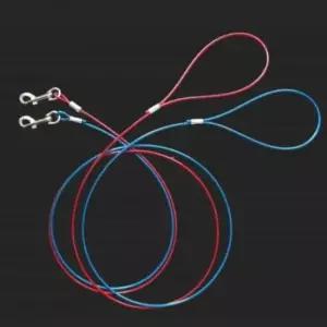 [반려] 와이어 개줄 3mm 파랑 중대형견목줄 애견체인목줄