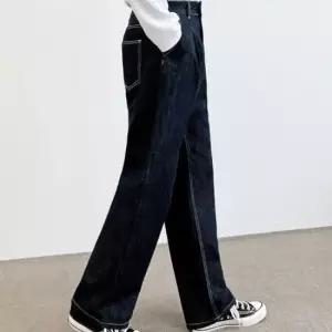 남성하의 남자 와이드 데님 청바지 스티치 20대 남친룩 데일리