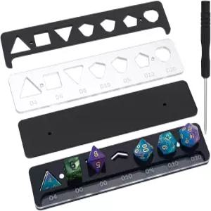 BENECREAT 아크릴 주사위 트레이 다면체 디스플레이 RPG 테이블 게임 보드용 보관 홀더 블랙 7516047 인치