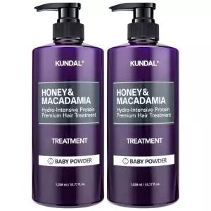 [1+1] 쿤달 허니 앤 마카다미아 헤어 트리트먼트 베이비 파우더 1058ml