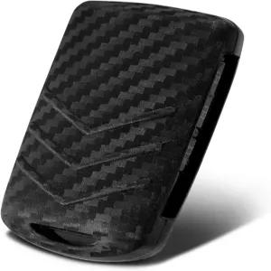 WORCAS 키포브 커버 탄소 섬유 패턴 실리콘 케이스 마쓰다 3 6 C3 C30 C5 C9 4 버튼 키리스 엔트리