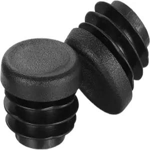 ucell 10개 플라스틱 구멍 플러그 08722mm OD 원형 리브 튜빙 엔드 캡 13mm 튜브 두께 금속 의자 다리용