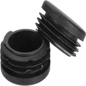 ucell 4개 플라스틱 구멍 플러그 13835mm OD 원형 리브 튜빙 엔드 캡 13mm 튜브 두께 금속 의자 다리용