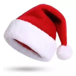 크리스마스소품 고급형 벨벳 산타모자 털모자 크리스마스 성탄절