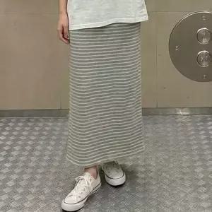 [하프클럽/셀러허브_여성트랜드패션]아이우먼 일자라인줄무늬스커트 MOX305M