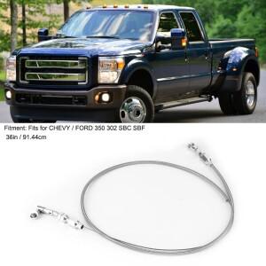 쉐보레 포드 350 302 스테인리스 스틸 브레이드 고무 호스용 스로틀 케이블, 범용 교체 핏, 36 인치