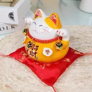 [문구] 저금통 오렌지 복고양이저금통 일본장식품
