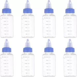 파란색 트위스트 캡이 있는 패티킬 30ml1온스 플라스틱 스퀴즈 병 액체 공예품 오일 조미료용 빈 뾰족한