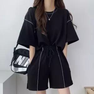 데일리 루즈핏 반팔 반바지 세트 Qva7+1xyG