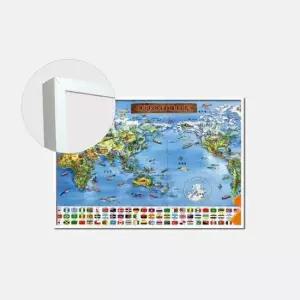 지도 1000피스퍼즐 어린이 세계지도+화이트(알루미늄 액자)