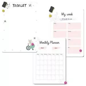 냉장고스케줄보드 고무자석 메모보드 주간 월간 계획표 냉장고보드