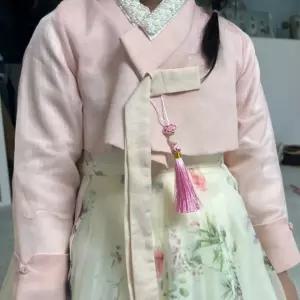 한복 미니 노리개 핑크 매듭 노리개