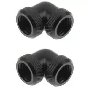 LBTODH 수냉 피팅 블랙 G14 90도 회전 엘보우 14mm OD 하드 튜브 퀵 트위스트 커넥터 PC 어댑터 시스템용