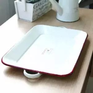 프렌치 법랑 트레이 쟁반 접시 인테리어 트레이 JeQ8+3WBE