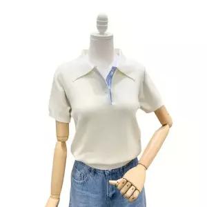 [하프클럽/에잇컨셉]코넬 카라 반팔 니트 C26D7FKT008